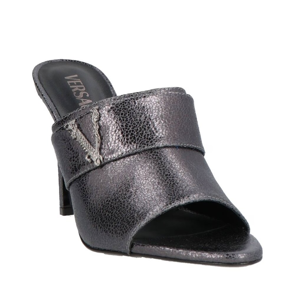 VERSACE Woman Sandals Steel Grey Sandals